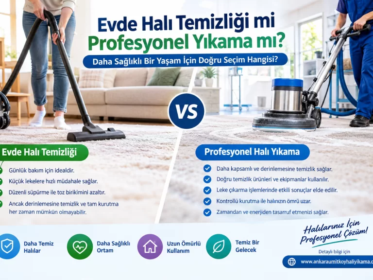 Evde Halı Temizliği mi Profesyonel İncek Halı Yıkama mı?