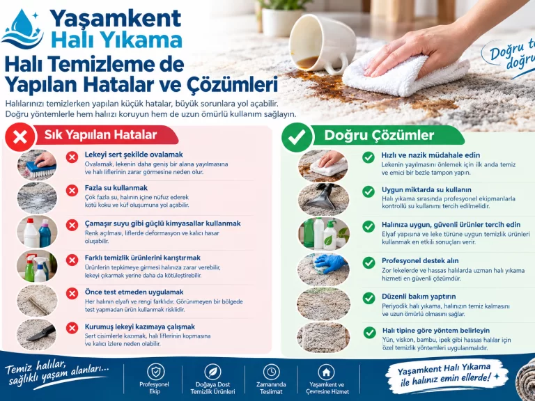 Halı Temizliğinde Yapılan 5 Yaygın Hata ve Çözüm Yolu