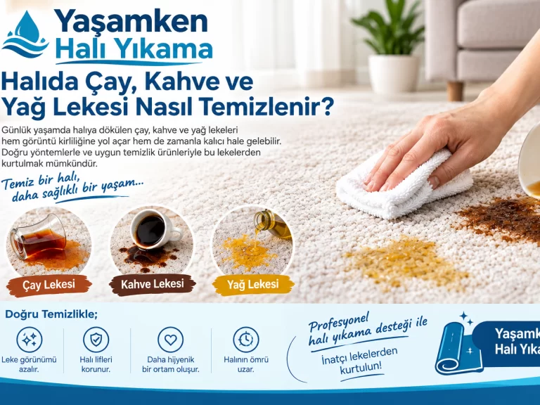 Halıda Çay, Kahve ve Yağ Lekesi Nasıl Çıkar?